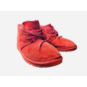 UGG Neumel Samba Red Chukka Boots Men 11 Lace-Up NICE